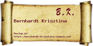 Bernhardt Krisztina névjegykártya