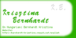 krisztina bernhardt business card